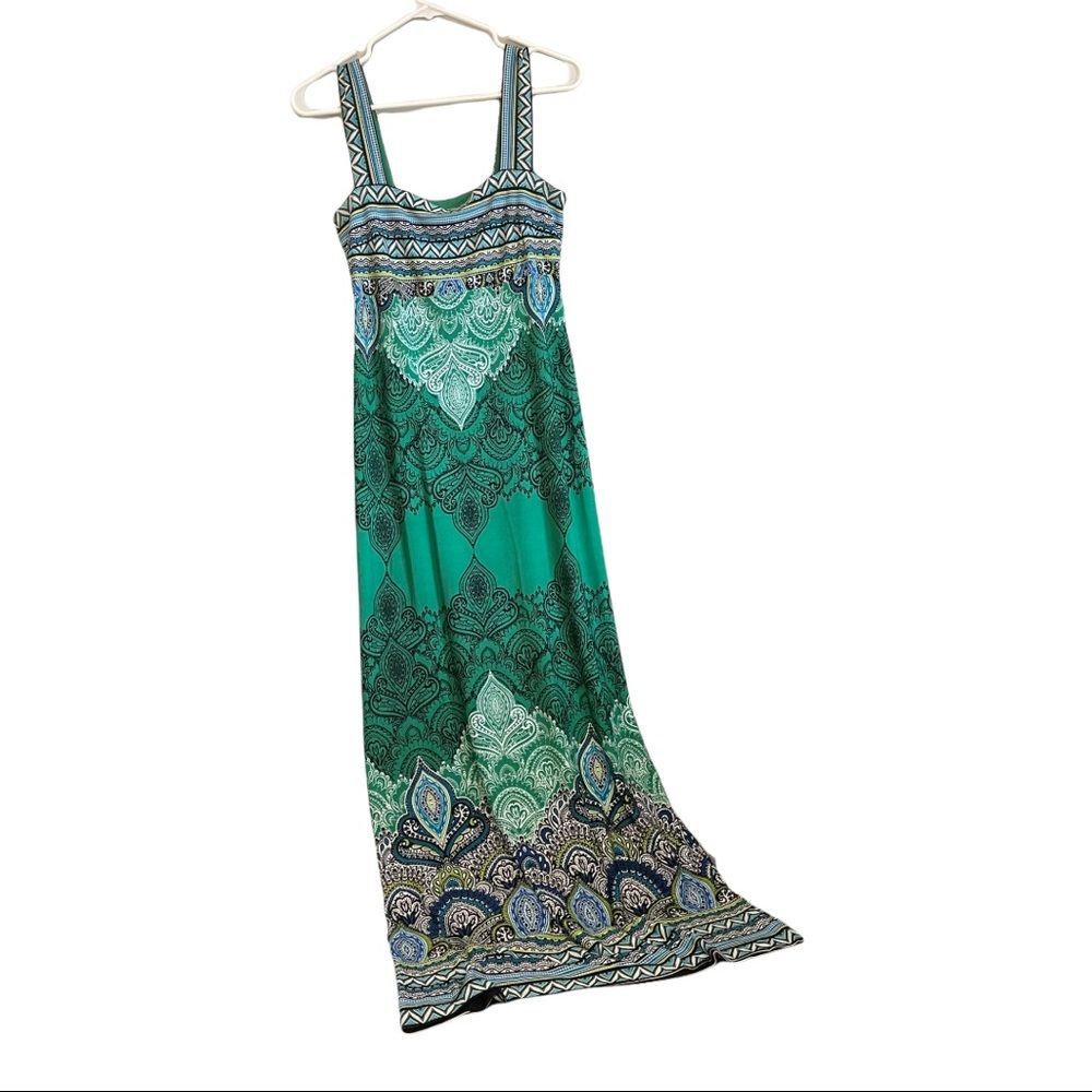 Roz & Ali Paisley Print Maxi Dress Size XS